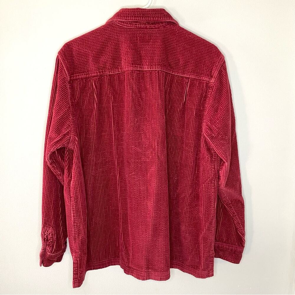 L.L. Bean Vintage Red Corduroy Button Down Shirt Top Size L - Picture 4 of 4